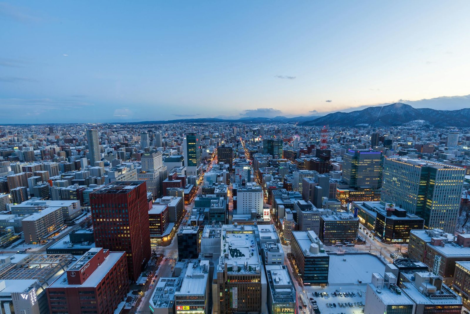 Sapporo at dusk